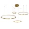 GLOBOSTAR® DIAMOND TETRA 61149 Μοντέρνο Κρεμαστό Φωτιστικό Οροφής LED 150W 18379lm 360° AC 220-240V IP20 Ρυθμιζόμενο Λευκό CCT με Χειριστήριο από 2700K έως 6000K Dimmable - Lumileds SMD Chip - Χρυσό Βούρτσας - Μ150 x Π150 x Υ60cm - 3 Χρόνια Εγγύηση
