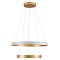 GLOBOSTAR® DIAMOND DUO 61151 Μοντέρνο Κρεμαστό Φωτιστικό Οροφής LED 75W 8743lm 360° AC 220-240V IP20 Ρυθμιζόμενο Λευκό CCT με Χειριστήριο από 2700K έως 6000K Dimmable - Lumileds SMD Chip - Χρυσό Βούρτσας - Μ60 x Π60 x Υ40cm - 3 Χρόνια Εγγύηση