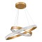 GLOBOSTAR® DIAMOND DUO 61151 Μοντέρνο Κρεμαστό Φωτιστικό Οροφής LED 75W 8743lm 360° AC 220-240V IP20 Ρυθμιζόμενο Λευκό CCT με Χειριστήριο από 2700K έως 6000K Dimmable - Lumileds SMD Chip - Χρυσό Βούρτσας - Μ60 x Π60 x Υ40cm - 3 Χρόνια Εγγύηση
