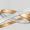 GLOBOSTAR® DIAMOND DUO 61151 Μοντέρνο Κρεμαστό Φωτιστικό Οροφής LED 75W 8743lm 360° AC 220-240V IP20 Ρυθμιζόμενο Λευκό CCT με Χειριστήριο από 2700K έως 6000K Dimmable - Lumileds SMD Chip - Χρυσό Βούρτσας - Μ60 x Π60 x Υ40cm - 3 Χρόνια Εγγύηση