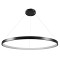 GLOBOSTAR® NEMESIS 61164 Μοντέρνο Κρεμαστό Φωτιστικό Οροφής LED 75W 8743lm 360° AC 220-240V IP20 Ρυθμιζόμενο Λευκό CCT με Χειριστήριο από 2700K έως 6000K Dimmable - Lumileds SMD Chip - Μαύρο Ματ - Μ100 x Π100 x Υ4cm - 3 Χρόνια Εγγύηση