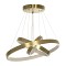 GLOBOSTAR® NEMESIS TRIO 61169 Μοντέρνο Κρεμαστό Φωτιστικό Οροφής LED 100W 12123lm 360° AC 220-240V IP20 Ρυθμιζόμενο Λευκό CCT με Χειριστήριο από 2700K έως 6000K Dimmable - Lumileds SMD Chip - Χρυσό Βούρτσας - Μ60 x Π60 x Υ60cm - 3 Χρόνια Εγγύηση
