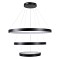 GLOBOSTAR® NEMESIS TRIO 61170-DECO Μοντέρνο Κρεμαστό Φωτιστικό Οροφής LED 120W 14723lm 360° AC 220-240V IP20 Ρυθμιζόμενο Λευκό CCT με Χειριστήριο από 2700K έως 6000K Dimmable - Lumileds SMD Chip - Μαύρο Ματ - Μ80 x Π80 x Υ90cm - 3 Χρόνια Εγγύηση