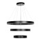 kelvo® VENOM 61188 Μοντέρνο Κρεμαστό Φωτιστικό Οροφής LED 120W 14158lm 120° AC 220-240V IP20 Ρυθμιζόμενο Λευκό CCT με Χειριστήριο από 2700K έως 6000K Dimmable - Lumileds SMD Chip - Μαύρο Ματ - Μ80 x Π80 x Υ60cm - 3 Χρόνια Εγγύηση