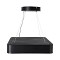 GLOBOSTAR® KAMALA 61206-P Μοντέρνο Κρεμαστό Φωτιστικό Οροφής LED 67W 7370lm 120° AC 220-240V IP20 Ρυθμιζόμενο Λευκό CCT με Χειριστήριο από 2700K έως 6000K Dimmable - Lumileds SMD Chip - Μαύρο Ματ - Μ40 x Π40 x Υ8cm - 3 Χρόνια Εγγύηση