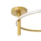 GLOBOSTAR® VERONA 61225 Μοντέρνο Φωτιστικό Οροφής LED 36W 4032lm 360° AC 220-240V IP20 Ρυθμιζόμενο Λευκό CCT με On/Off 2700K/4500K/6000K - Lumileds SMD Chip - Χρυσό Βούρτσας - Μ60 x Π60 x Υ23cm - 3 Χρόνια Εγγύηση