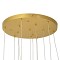GLOBOSTAR® TEARS 61314 Μοντέρνο Κρεμαστό Φωτιστικό Οροφής LED 36W 3960lm 180° AC 220-240V IP20 Ρυθμιζόμενο Λευκό CCT με Χειριστήριο από 2700K έως 6000K Dimmable - Lumileds SMD Chip - Χρυσό Βούρτσας - Μ60 x Π60 x Υ51.5cm - 3 Χρόνια Εγγύηση