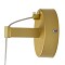 GLOBOSTAR® TEARS 61316 Μοντέρνο Φωτιστικό Τοίχου - Απλίκα LED 3W 330lm 180° AC 220-240V IP20 Ρυθμιζόμενο Λευκό CCT με Χειριστήριο από 2700K έως 6000K Dimmable - Lumileds SMD Chip - Χρυσό Βούρτσας - Μ3.2 x Π3.2 x Υ51.5cm - 3 Χρόνια Εγγύηση
