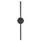 GLOBOSTAR® DIADEM 61329 Μοντέρνο Φωτιστικό Τοίχου - Απλίκα LED 9W 1080lm 120° AC 220-240V IP20 Ρυθμιζόμενο Λευκό CCT με On/Off 2700K/4500K/6000K - Lumileds SMD Chip - Μαύρο Ματ - Μ10 x Π4 x Υ60cm - 3 Χρόνια Εγγύηση