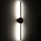 GLOBOSTAR® DIADEM 61329 Μοντέρνο Φωτιστικό Τοίχου - Απλίκα LED 9W 1080lm 120° AC 220-240V IP20 Ρυθμιζόμενο Λευκό CCT με On/Off 2700K/4500K/6000K - Lumileds SMD Chip - Μαύρο Ματ - Μ10 x Π4 x Υ60cm - 3 Χρόνια Εγγύηση