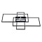 GLOBOSTAR® QUADRA 61385 Μοντέρνο Φωτιστικό Οροφής LED 100W 12000lm 120° AC 220-240V IP20 Ρυθμιζόμενο Λευκό CCT με Χειριστήριο από 2700K έως 6000K Dimmable - Lumileds SMD Chip - Μαύρο Ματ - Μ85 x Π45 x Υ9cm - 3 Χρόνια Εγγύηση