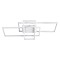 GLOBOSTAR® QUADRA 61386 Μοντέρνο Φωτιστικό Οροφής LED 100W 12000lm 120° AC 220-240V IP20 Ρυθμιζόμενο Λευκό CCT με Χειριστήριο από 2700K έως 6000K Dimmable - Lumileds SMD Chip - Λευκό Ματ - Μ85 x Π45 x Υ9cm - 3 Χρόνια Εγγύηση