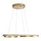 GLOBOSTAR® BUTTERFLY 61393 Μοντέρνο Κρεμαστό Φωτιστικό Οροφής LED 75W 8400lm 300° AC 220-240V IP20 Ρυθμιζόμενο Λευκό CCT με Χειριστήριο από 2700K έως 6000K Dimmable - Lumileds SMD Chip - Χρυσό Βούρτσας - Μ70 x Π55 x Υ4cm - 3 Χρόνια Εγγύηση