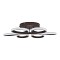 GLOBOSTAR® MARGARET 61402 Μοντέρνο Φωτιστικό Οροφής LED 54W 6210lm 360° AC 220-240V IP20 Ρυθμιζόμενο Λευκό CCT με Χειριστήριο από 2700K έως 6000K Dimmable - Lumileds SMD Chip - Καφέ Ματ - Μ57 x Π57 x Υ12cm - 3 Χρόνια Εγγύηση