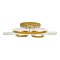 GLOBOSTAR® MARGARET 61403 Μοντέρνο Φωτιστικό Οροφής LED 54W 6210lm 360° AC 220-240V IP20 Ρυθμιζόμενο Λευκό CCT με Χειριστήριο από 2700K έως 6000K Dimmable - Lumileds SMD Chip - Χρυσό Βούρτσας - Μ57 x Π57 x Υ12cm - 3 Χρόνια Εγγύηση