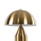 GloboStar® URANUS-S 61451 Μοντέρνο Επιτραπέζιο Φωτιστικό Πορτατίφ Δίφωτο 2 x E27 IP20 Χρυσό & Λευκό Μέταλλο - Μ25 x Π25 x Υ39cm