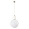 GLOBOSTAR® BELLISSIMO 61488 Μοντέρνο Κρεμαστό Φωτιστικό Οροφής με Ντουί 1 x E27 AC 220-240V IP20 - Λευκό & Χρυσό Πλατίνα - Μ40 x Π40 x Υ62cm