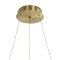 kelvo® GLOW 61658 Μοντέρνο Κρεμαστό Φωτιστικό Οροφής LED 36W 3600lm 360° AC 220-240V IP20 Ρυθμιζόμενο Λευκό CCT με Χειριστήριο από 2700K έως 6000K Dimmable - Lumileds SMD Chip - Χρυσό Πλατίνα & Λευκό Νήμα - Μ60 x Π60 x Υ45cm - 3 Χρόνια Εγγύηση