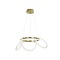 kelvo® GLOW 61658 Μοντέρνο Κρεμαστό Φωτιστικό Οροφής LED 36W 3600lm 360° AC 220-240V IP20 Ρυθμιζόμενο Λευκό CCT με Χειριστήριο από 2700K έως 6000K Dimmable - Lumileds SMD Chip - Χρυσό Πλατίνα & Λευκό Νήμα - Μ60 x Π60 x Υ45cm - 3 Χρόνια Εγγύηση