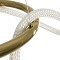 kelvo® GLOW 61658 Μοντέρνο Κρεμαστό Φωτιστικό Οροφής LED 36W 3600lm 360° AC 220-240V IP20 Ρυθμιζόμενο Λευκό CCT με Χειριστήριο από 2700K έως 6000K Dimmable - Lumileds SMD Chip - Χρυσό Πλατίνα & Λευκό Νήμα - Μ60 x Π60 x Υ45cm - 3 Χρόνια Εγγύηση