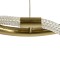 kelvo® GLOW 61658 Μοντέρνο Κρεμαστό Φωτιστικό Οροφής LED 36W 3600lm 360° AC 220-240V IP20 Ρυθμιζόμενο Λευκό CCT με Χειριστήριο από 2700K έως 6000K Dimmable - Lumileds SMD Chip - Χρυσό Πλατίνα & Λευκό Νήμα - Μ60 x Π60 x Υ45cm - 3 Χρόνια Εγγύηση