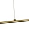 kelvo® GLOW 61665 Μοντέρνο Κρεμαστό Φωτιστικό Οροφής LED 28W 2800lm 360° AC 220-240V IP20 Ρυθμιζόμενο Λευκό CCT με Χειριστήριο από 2700K έως 6000K Dimmable - Lumileds SMD Chip - Χρυσό Πλατίνα & Λευκό Νήμα - Μ160 x Π3 x Υ25cm - 3 Χρόνια Εγγύηση