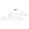 kelvo® GLOW 61665 Μοντέρνο Κρεμαστό Φωτιστικό Οροφής LED 28W 2800lm 360° AC 220-240V IP20 Ρυθμιζόμενο Λευκό CCT με Χειριστήριο από 2700K έως 6000K Dimmable - Lumileds SMD Chip - Χρυσό Πλατίνα & Λευκό Νήμα - Μ160 x Π3 x Υ25cm - 3 Χρόνια Εγγύηση