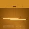 kelvo® GLOW 61665 Μοντέρνο Κρεμαστό Φωτιστικό Οροφής LED 28W 2800lm 360° AC 220-240V IP20 Ρυθμιζόμενο Λευκό CCT με Χειριστήριο από 2700K έως 6000K Dimmable - Lumileds SMD Chip - Χρυσό Πλατίνα & Λευκό Νήμα - Μ160 x Π3 x Υ25cm - 3 Χρόνια Εγγύηση