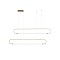 kelvo® GLOW 61665 Μοντέρνο Κρεμαστό Φωτιστικό Οροφής LED 28W 2800lm 360° AC 220-240V IP20 Ρυθμιζόμενο Λευκό CCT με Χειριστήριο από 2700K έως 6000K Dimmable - Lumileds SMD Chip - Χρυσό Πλατίνα & Λευκό Νήμα - Μ160 x Π3 x Υ25cm - 3 Χρόνια Εγγύηση