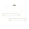 kelvo® GLOW 61665 Μοντέρνο Κρεμαστό Φωτιστικό Οροφής LED 28W 2800lm 360° AC 220-240V IP20 Ρυθμιζόμενο Λευκό CCT με Χειριστήριο από 2700K έως 6000K Dimmable - Lumileds SMD Chip - Χρυσό Πλατίνα & Λευκό Νήμα - Μ160 x Π3 x Υ25cm - 3 Χρόνια Εγγύηση