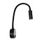 GLOBOSTAR® GOOSE 61690 Μοντέρνο Φωτιστικό Τοίχου - Απλίκα Ξενοδοχείου Reading Light LED 3W 300lm 36° AC 220-240V IP20 Θερμό Λευκό 2700K - CREE XPE Chip & TÜV SÜD Driver - Μαύρο Ματ - Μ6.5 x Π22.5 x Υ23cm - 3 Χρόνια Εγγύηση