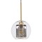 GLOBOSTAR® AVERY 00739 Μοντέρνο Κρεμαστό Φωτιστικό Οροφής με Ντουί 1 x E27 AC 220-240V IP20 - Διάφανο & Χρυσό - Μ18 x Π18 x Υ38cm
