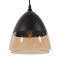 GLOBOSTAR® OLIVER 10001231 Vintage Κρεμαστό Φωτιστικό Οροφής με Ντουί 1 x E27 AC 220-240V IP20 - Μαύρο & Μελί - Μ20 x Π20 x Υ21cm