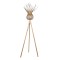 GloboStar® POPPY 01984 Boho Επιδαπέδιο Φωτιστικό Μονόφωτο 1 x E27 IP20 Μπεζ Ξύλο - Μ58 x Π58 x Υ168cm