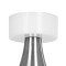 GloboStar® DOLLY 76468 Επαναφορτιζόμενο Επιτραπέζιο Φωτιστικό Πορτατίφ LED 1.5W 105lm 120° DC 5V IP44 CCT Ultra Θερμό 1500K - Φυσικό Λευκό 4500K - Ψυχρό Λευκό 6000K Dimmable Ασημί & Λευκό Πλαστικό - Μ9 x Π9 x Υ21cm - 2 Χρόνια Εγγύηση
