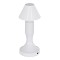 GloboStar® LUNNA 76476 Επαναφορτιζόμενο Επιτραπέζιο Φωτιστικό Πορτατίφ LED 1.5W 105lm 120° DC 5V IP44 CCT Ultra Θερμό 1500K - Φυσικό Λευκό 4500K - Ψυχρό Λευκό 6000K Dimmable Λευκό Πλαστικό - Μ9 x Π9 x Υ23cm- 2 Χρόνια Εγγύηση