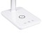 GLOBOSTAR® ONO 76532 Μοντέρνο Επιτραπέζιο Φωτιστικό Γραφείου με Ασύρματη Φόρτιση 10W 2A LED 3.5W 350lm 120° DC 5V με USB-C IP20 Ρυθμιζόμενο Λευκό CCT με Αφή 2700K/4500K/6000K Dimmable - Sanan SMD Chip - Λευκό - Μ18 x Π12 x Υ36cm - 2 Χρόνια Εγγύηση