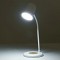 GLOBOSTAR® LUCORA 76555 Μοντέρνο Επιτραπέζιο Φωτιστικό Γραφείου με Ασύρματη Φόρτιση 10W 2A & 4W Bluetooth Ηχείο LED 3W 300lm 120° DC 5V με USB-C IP20 Ρυθμιζόμενο Λευκό CCT με Αφή 2700K/4500K/6000K Dimmable - Sanan SMD Chip - Λευκό - Μ12 x Π12 x Υ32cm - 2