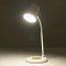 GLOBOSTAR® LUCORA 76555 Μοντέρνο Επιτραπέζιο Φωτιστικό Γραφείου με Ασύρματη Φόρτιση 10W 2A & 4W Bluetooth Ηχείο LED 3W 300lm 120° DC 5V με USB-C IP20 Ρυθμιζόμενο Λευκό CCT με Αφή 2700K/4500K/6000K Dimmable - Sanan SMD Chip - Λευκό - Μ12 x Π12 x Υ32cm - 2