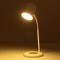GLOBOSTAR® LUCORA 76555 Μοντέρνο Επιτραπέζιο Φωτιστικό Γραφείου με Ασύρματη Φόρτιση 10W 2A & 4W Bluetooth Ηχείο LED 3W 300lm 120° DC 5V με USB-C IP20 Ρυθμιζόμενο Λευκό CCT με Αφή 2700K/4500K/6000K Dimmable - Sanan SMD Chip - Λευκό - Μ12 x Π12 x Υ32cm - 2
