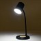 GLOBOSTAR® LUCORA 76556 Μοντέρνο Επιτραπέζιο Φωτιστικό Γραφείου με Ασύρματη Φόρτιση 10W 2A & 4W Bluetooth Ηχείο LED 3W 300lm 120° DC 5V με USB-C IP20 Ρυθμιζόμενο Λευκό CCT με Αφή 2700K/4500K/6000K Dimmable - Sanan SMD Chip - Μαύρο - Μ12 x Π12 x Υ32cm - 2