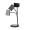 GLOBOSTAR® LUCORA 76556 Μοντέρνο Επιτραπέζιο Φωτιστικό Γραφείου με Ασύρματη Φόρτιση 10W 2A & 4W Bluetooth Ηχείο LED 3W 300lm 120° DC 5V με USB-C IP20 Ρυθμιζόμενο Λευκό CCT με Αφή 2700K/4500K/6000K Dimmable - Sanan SMD Chip - Μαύρο - Μ12 x Π12 x Υ32cm - 2