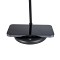 GLOBOSTAR® LUCORA 76556 Μοντέρνο Επιτραπέζιο Φωτιστικό Γραφείου με Ασύρματη Φόρτιση 10W 2A & 4W Bluetooth Ηχείο LED 3W 300lm 120° DC 5V με USB-C IP20 Ρυθμιζόμενο Λευκό CCT με Αφή 2700K/4500K/6000K Dimmable - Sanan SMD Chip - Μαύρο - Μ12 x Π12 x Υ32cm - 2