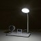 GLOBOSTAR® OLDY 76557 Μοντέρνο Επιτραπέζιο Φωτιστικό Γραφείου με Ασύρματη Φόρτιση 15W 3A, 5W Bluetooth Ηχείο & Ψηφιακό Ρολόι LED 3W 300lm 120° DC 5V με USB-C IP20 Ρυθμιζόμενο Λευκό CCT με Αφή 2700K/4500K/6000K Dimmable - Sanan SMD Chip - Λευκό - Μ13 x Π25