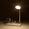 GLOBOSTAR® OLDY 76557 Μοντέρνο Επιτραπέζιο Φωτιστικό Γραφείου με Ασύρματη Φόρτιση 15W 3A, 5W Bluetooth Ηχείο & Ψηφιακό Ρολόι LED 3W 300lm 120° DC 5V με USB-C IP20 Ρυθμιζόμενο Λευκό CCT με Αφή 2700K/4500K/6000K Dimmable - Sanan SMD Chip - Λευκό - Μ13 x Π25
