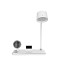 GLOBOSTAR® OLDY 76557 Μοντέρνο Επιτραπέζιο Φωτιστικό Γραφείου με Ασύρματη Φόρτιση 15W 3A, 5W Bluetooth Ηχείο & Ψηφιακό Ρολόι LED 3W 300lm 120° DC 5V με USB-C IP20 Ρυθμιζόμενο Λευκό CCT με Αφή 2700K/4500K/6000K Dimmable - Sanan SMD Chip - Λευκό - Μ13 x Π25