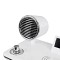 GLOBOSTAR® OLDY 76557 Μοντέρνο Επιτραπέζιο Φωτιστικό Γραφείου με Ασύρματη Φόρτιση 15W 3A, 5W Bluetooth Ηχείο & Ψηφιακό Ρολόι LED 3W 300lm 120° DC 5V με USB-C IP20 Ρυθμιζόμενο Λευκό CCT με Αφή 2700K/4500K/6000K Dimmable - Sanan SMD Chip - Λευκό - Μ13 x Π25
