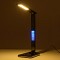 GLOBOSTAR® ZENTIME 76564 Μοντέρνο Επιτραπέζιο Φωτιστικό Γραφείου με Ασύρματη Φόρτιση 10W 2A & Ψηφιακό Ρολόι LED 3.5W 350lm 120° DC 5V με USB-C IP20 Ρυθμιζόμενο Λευκό CCT με Αφή 2700K/4500K/6000K Dimmable - Sanan SMD Chip - Μαύρο - Μ18 x Π12 x Υ40cm - 2 Χρ