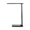 GLOBOSTAR® ZENTIME 76564 Μοντέρνο Επιτραπέζιο Φωτιστικό Γραφείου με Ασύρματη Φόρτιση 10W 2A & Ψηφιακό Ρολόι LED 3.5W 350lm 120° DC 5V με USB-C IP20 Ρυθμιζόμενο Λευκό CCT με Αφή 2700K/4500K/6000K Dimmable - Sanan SMD Chip - Μαύρο - Μ18 x Π12 x Υ40cm - 2 Χρ