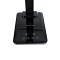 GLOBOSTAR® ZENTIME 76564 Μοντέρνο Επιτραπέζιο Φωτιστικό Γραφείου με Ασύρματη Φόρτιση 10W 2A & Ψηφιακό Ρολόι LED 3.5W 350lm 120° DC 5V με USB-C IP20 Ρυθμιζόμενο Λευκό CCT με Αφή 2700K/4500K/6000K Dimmable - Sanan SMD Chip - Μαύρο - Μ18 x Π12 x Υ40cm - 2 Χρ